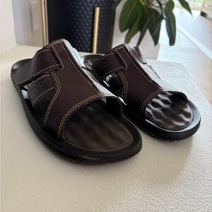 Arizona Jean Company  Grenadine Mens Sz 11 Slip On Brown Sandals